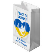 Aangepaste tekstvrede voor Oekraïne Klein Cadeauzakje (Voorkant Gekanteld)