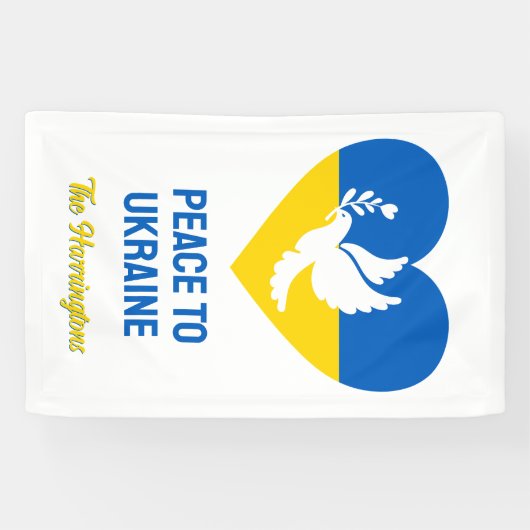 Aangepaste tekstvrede voor Oekraïne Spandoek (Horizontaal)