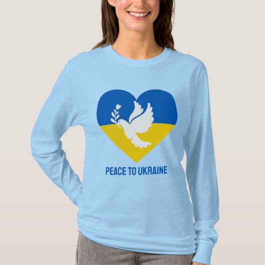 Aangepaste tekstvrede voor Oekraïne T-shirt (Voorkant)