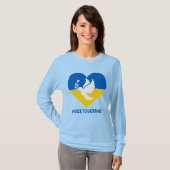 Aangepaste tekstvrede voor Oekraïne T-shirt (Voorkant volledig)