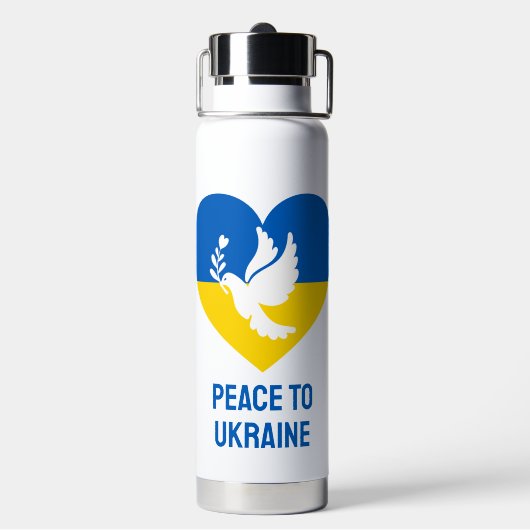 Aangepaste tekstvrede voor Oekraïne Waterfles (Achterkant)