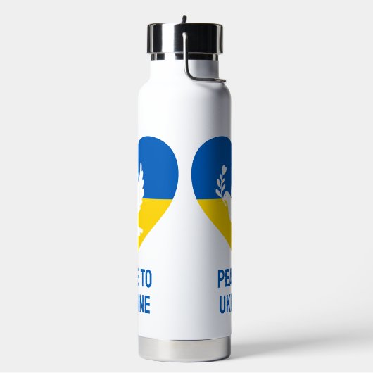 Aangepaste tekstvrede voor Oekraïne Waterfles (Links)