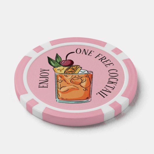 Aangepaste tekstvrije cocktail poker chips (Enkel)