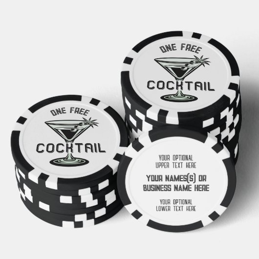 Aangepaste tekstvrije cocktail poker chips (Opstapeling)
