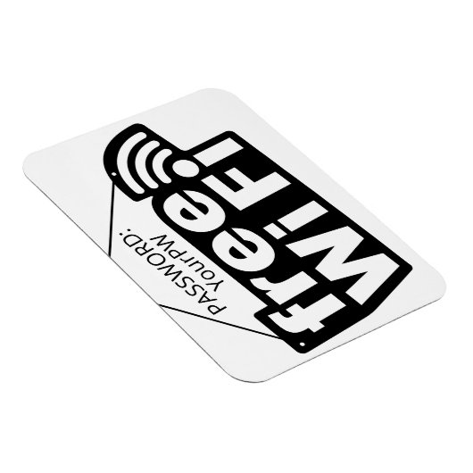 Aangepaste tekstvrije Wi-Fi Magneet (Rechterzijde)