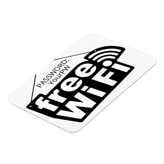 Aangepaste tekstvrije Wi-Fi Magneet (Linkerzijde)