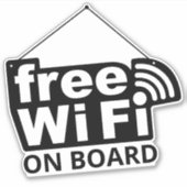 Aangepaste tekstvrije Wi-Fi Sticker (Voorkant)