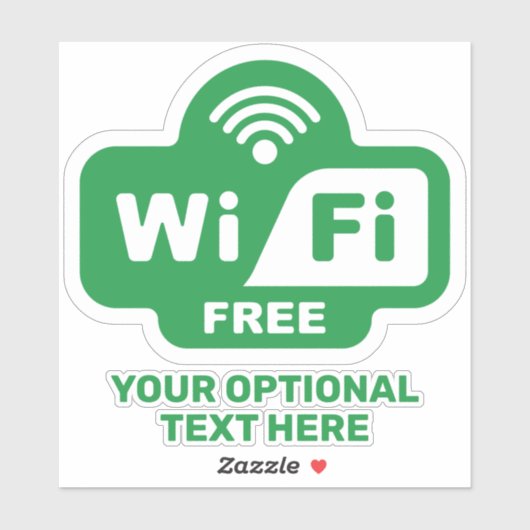 Aangepaste tekstvrije Wi-Fi Sticker (Vel)