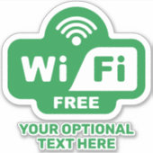 Aangepaste tekstvrije Wi-Fi Sticker (Voorkant)
