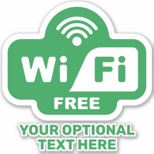 Aangepaste tekstvrije Wi-Fi Sticker (Voorkant)