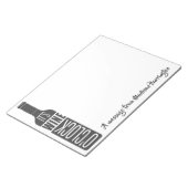 Aangepaste tekstwijnprijsopgave notitieblok (Schuin)