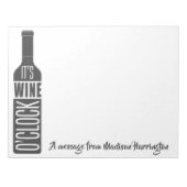 Aangepaste tekstwijnprijsopgave notitieblok (Voorkant)