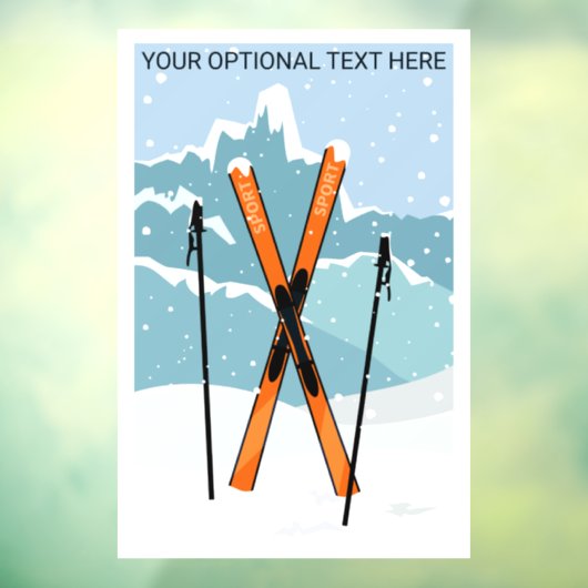 Aangepaste tekstwintersessie raamsticker (Vel 3)