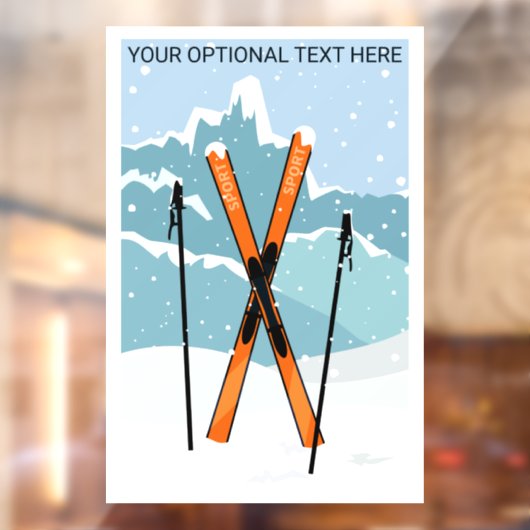 Aangepaste tekstwintersessie raamsticker (Vel 2)