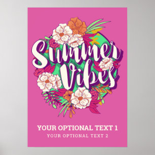 Aangepaste tekstzomervirussen poster