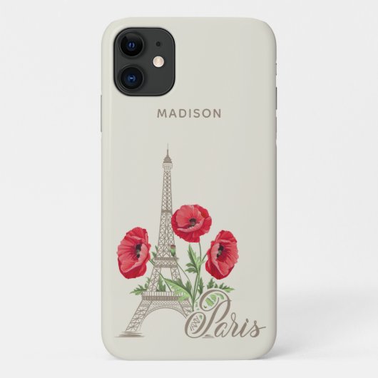 Aangepaste telefoongesprekken in Parijs Frankrijk Case-Mate iPhone Case (Achterkant)