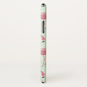 Aangepaste telefoongesprekken met Flamingo patroon Case-Mate iPhone Case (Achterkant / rechts)