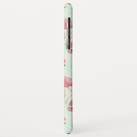 Aangepaste telefoongesprekken met Flamingo patroon Case-Mate iPhone Case (Achterkant/links)