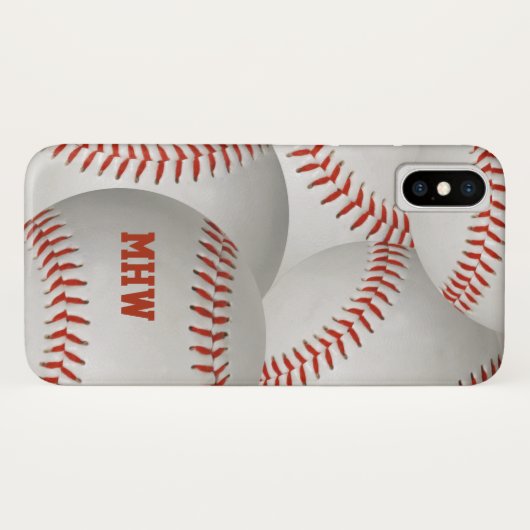 Aangepaste telefoongesprekken met honkbal Case-Mate iPhone case (Achterkant (horizontaal))