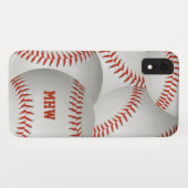 Aangepaste telefoongesprekken met honkbal Case-Mate iPhone case (Achterkant (horizontaal))