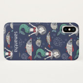 Aangepaste telefoongesprekken met Mermaid Pattern  Case-Mate iPhone Case (Achterkant (horizontaal))