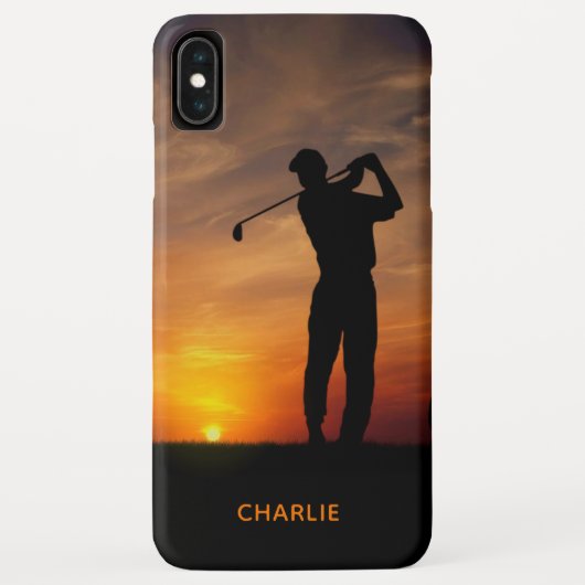 Aangepaste telefoongesprekken met Sunset Golfer Case-Mate iPhone Case (Achterkant)