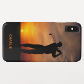 Aangepaste telefoongesprekken met Sunset Golfer Case-Mate iPhone Case (Achterkant (horizontaal))