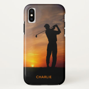Aangepaste telefoongesprekken met Sunset Golfer Case-Mate iPhone Case