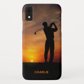 Aangepaste telefoongesprekken met Sunset Golfer Case-Mate iPhone Case (Achterkant)