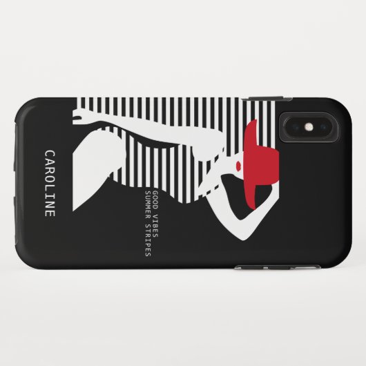 Aangepaste telefoongesprekken met zomervrouw Case-Mate iPhone case (Achterkant (horizontaal))