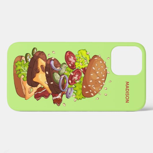 Aangepaste telefoongesprekken voor Big Burger Case-Mate iPhone Case (Achterkant (horizontaal))