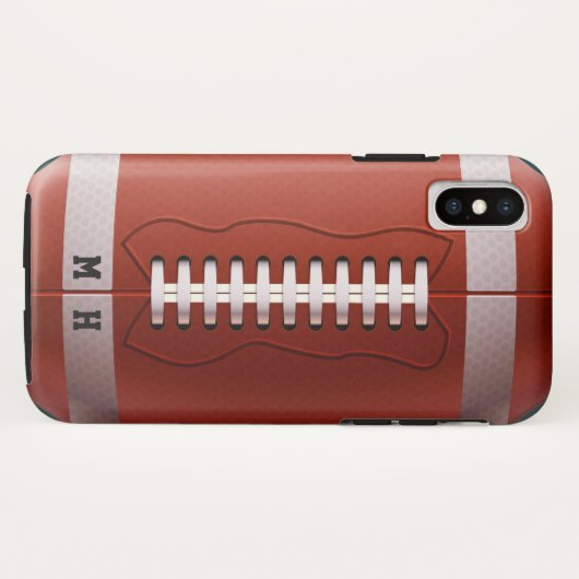 Aangepaste telefoongesprekken voor monogram Footba Case-Mate iPhone Case (Achterkant (horizontaal))