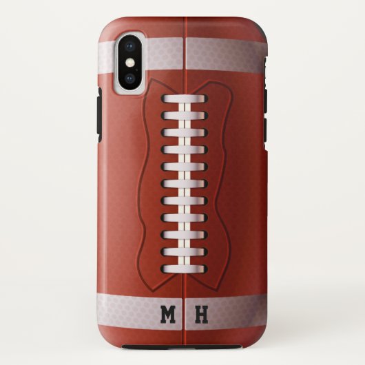 Aangepaste telefoongesprekken voor monogram Footba Case-Mate iPhone Case (Achterkant)