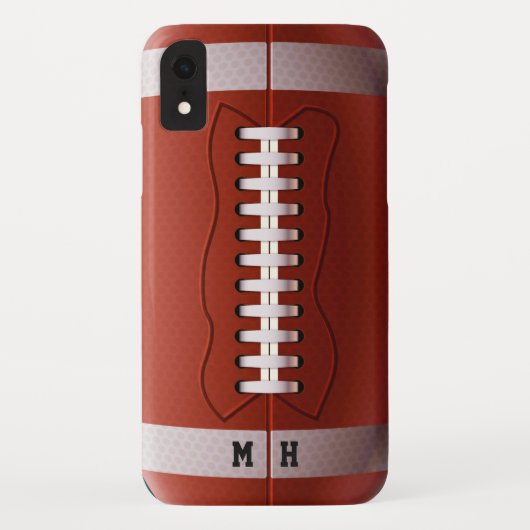 Aangepaste telefoongesprekken voor monogram Footba Case-Mate iPhone Case (Achterkant)