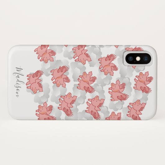 Aangepaste telefoongevallen voor vliegende varkens Case-Mate iPhone case (Achterkant (horizontaal))