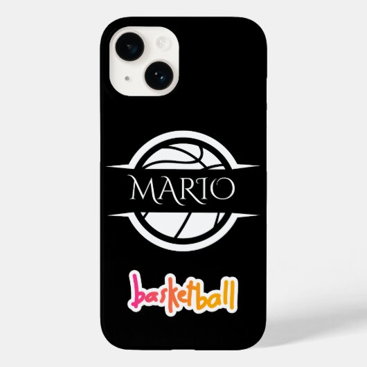 Aangepaste telefoonhoes met basketbalontwerp Case-Mate iPhone case (Achterkant)