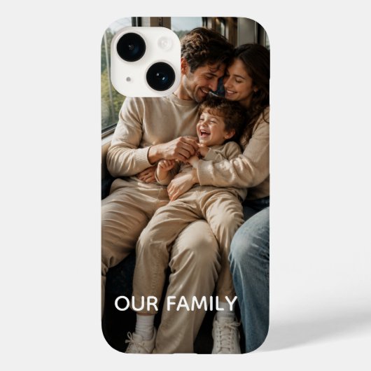 Aangepaste telefoonhoes met familienaam - Voeg uw  Case-Mate iPhone Case (Achterkant)