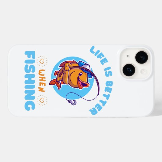 Aangepaste telefoonhoes voor vissers Case-Mate iPhone case (Achterkant (horizontaal))