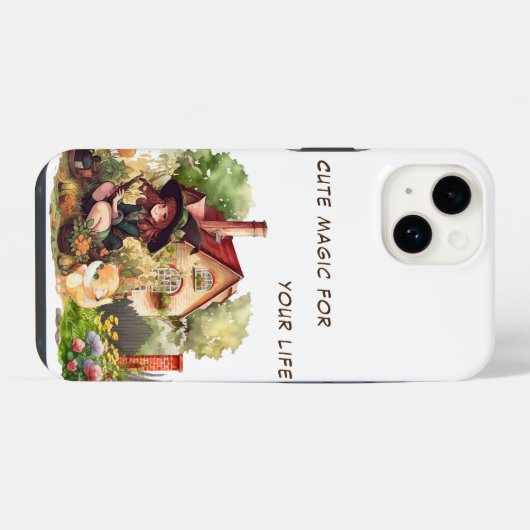 Aangepaste telefoonhoesje | Leuke kleine heks en v iPhone Hoesje (Achterkant horizontaal)