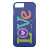 Aangepaste telefoonnummers voor kleurrijke liefdes Case-Mate iPhone case (Achterkant)