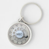 Aangepaste telefoonverbinding voor roterende Cream Sleutelhanger (Voorkant)