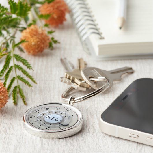 Aangepaste telefoonverbinding voor roterende Cream Sleutelhanger (Zijkant)