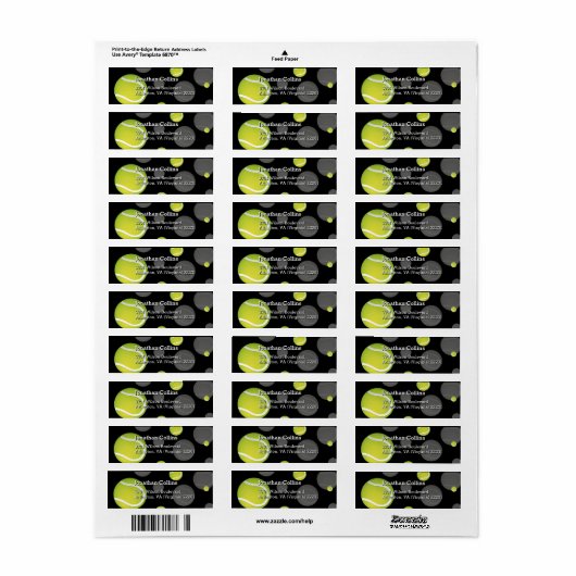 Aangepaste tenis | Sport Etiket (Full Sheet)