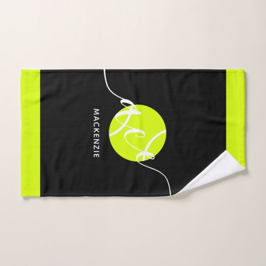 Aangepaste Tennis Ace Sport Blauwgroen Handhanddoe Handdoek (Handdoek)