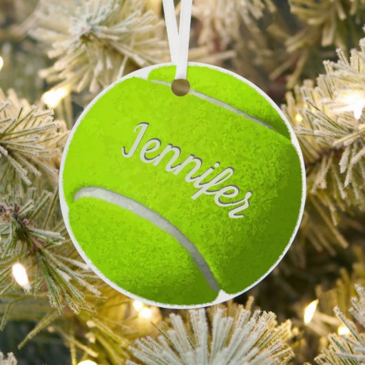 Aangepaste Tennis Ball Metalen Ornament (Insitu)