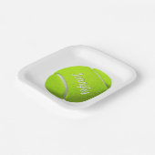 Aangepaste Tennis Ball Papieren Bordje (Gebogen)