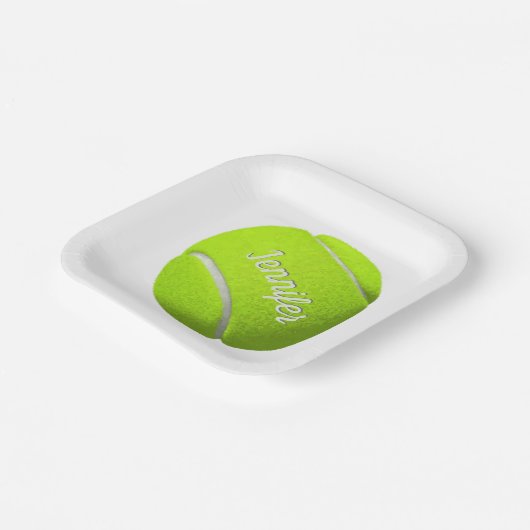 Aangepaste Tennis Ball Papieren Bordje (Gebogen)
