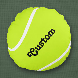 Aangepaste Tennis Ball Player of Team Name Pillow Rond Kussen