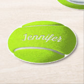 Aangepaste Tennis Ball Ronde Kartonnen Onderzetter (Gebogen)