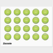 Aangepaste Tennis Ball Ronde Sticker (Vel)